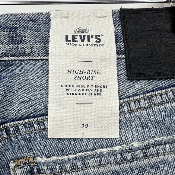 Levi's Cheeky Shorts 30 Women High Rise Cotton Floral Embroidered Frayed Button - Picture 8 of 12